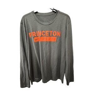 Nike Dri-Fit Princeton University Tigers Golf Adult Large Long Sleeve Gray